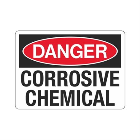 Danger Corrosive Chemical Sign