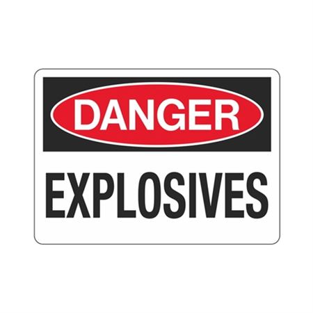 Danger Explosives (Chemical) Sign