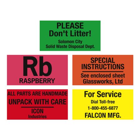 Hot Labels (Custom) - Rectangular Paper 1 in. x 2 in.