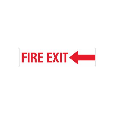 Fire Exit - Left Arrow - 2 x 8