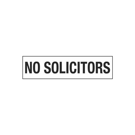 No Solicitors - 2" x 8" Decal