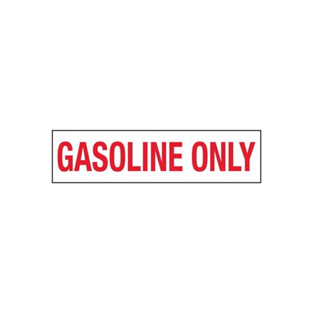 Gasoline Only - 2" x 8" Decal