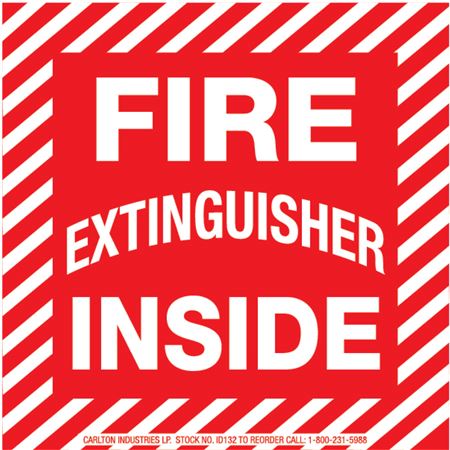 Fire Extinguisher Inside - Decal