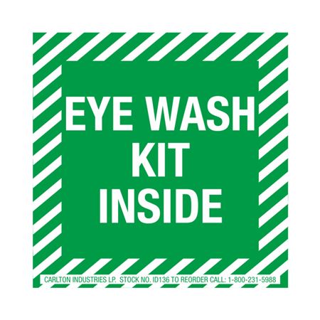 Safety Decals - Eyewash Kit Inside 4 x 4