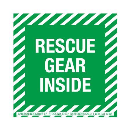 Rescue Gear Inside - Decal
