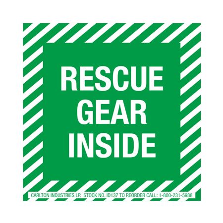 Rescue Gear Inside - Decal