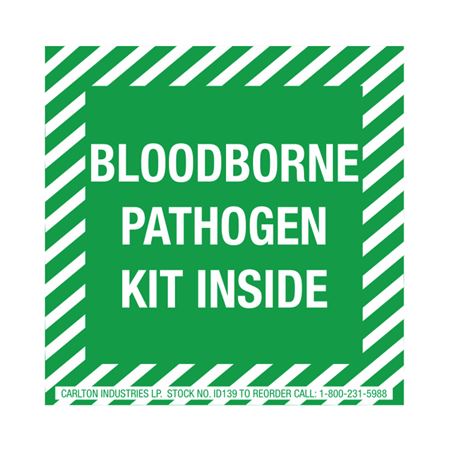 Safety Decals - Bloodborne Pathogen Kit Inside 4 x 4