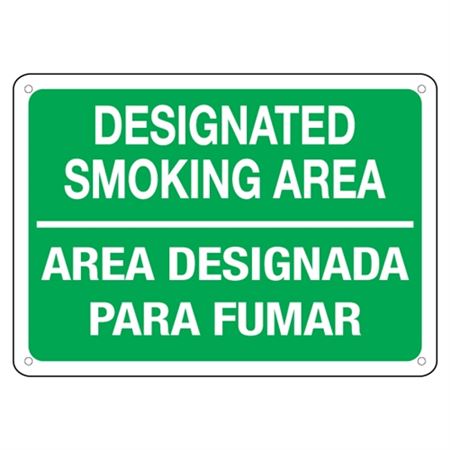 Designated Smoking Area (Bilingual) Sign