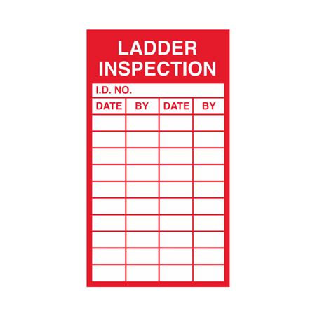 Ladder Inspection Record - Decal