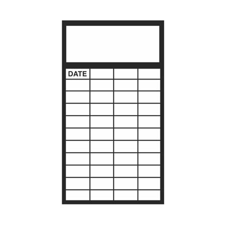Inspection Service Record - Blank - 2 1/2 x 4 1/2