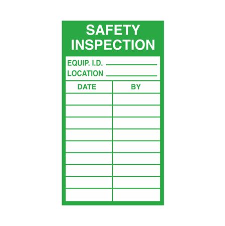 Safety Inspection - 2 1/2  x 4 1/2