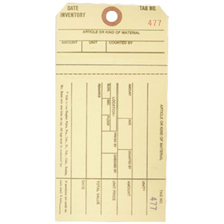 Multi-Part Inventory Tags - Perforated