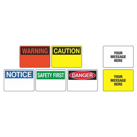 Custom Worded Jiffy Signs with OSHA Headers