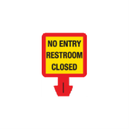Warning Decal - No Entry Restroom Closed