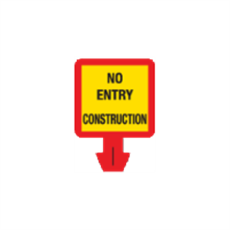 No Entry - Construction 8x8 - Warning Decals