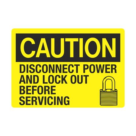 Disconnect Power And Lock Out Before Servicing 3 1/2 x 5