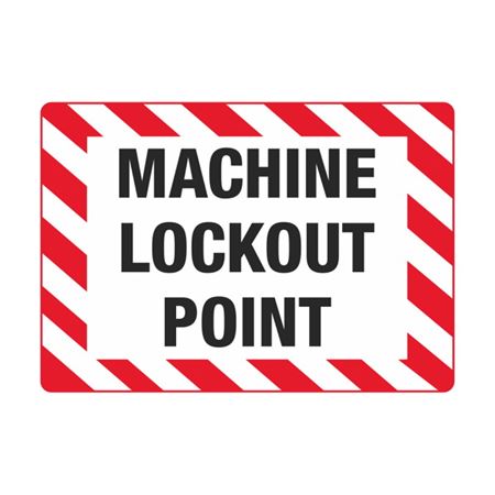 Electrical Decals - Machine Lockout Point 3 1/2 x 5