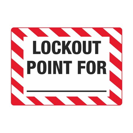 Electrical Decals - Lockout Point For ______ 3 1/2 x 5
