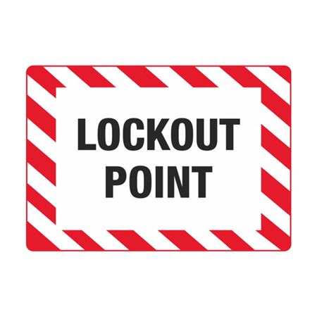 Electrical Decals - Lockout Point 3 1/2 x 5