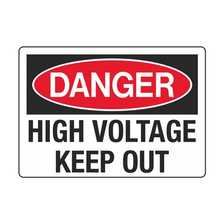 Danger High Voltage Keep Out 3 1/2 x 5