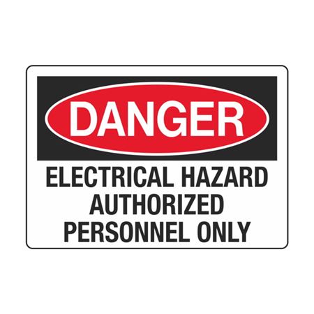 Electrical Hazard Authorized Personnel Only 3 1/2 x 5