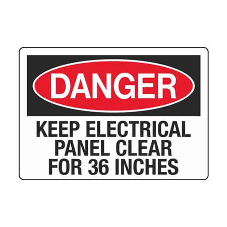 Keep Electrical Panel Clear For 36 Inches - Decal