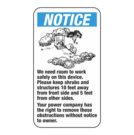 Notice We Need Room to Work Safely... - 4 1/2 x 8 - Decal