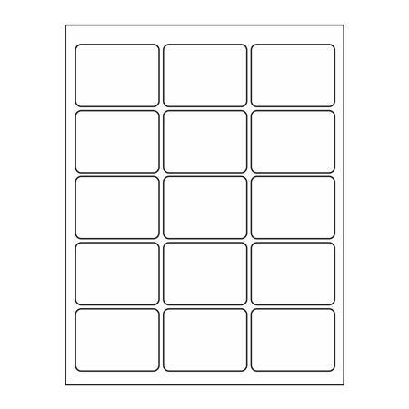 Adhesive Labels for Laser/Ink Jet - 15 up - 2.688 x 2.2