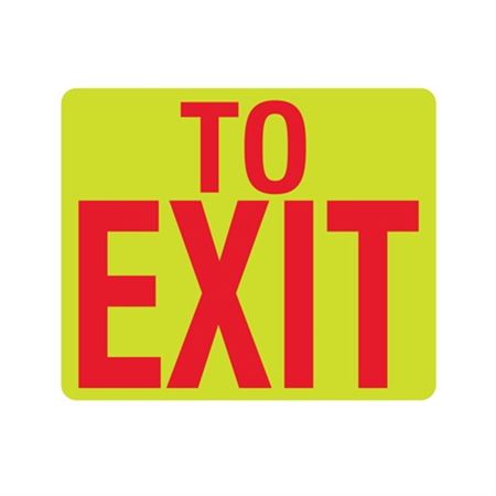 Luminescent To Exit 10x12 Sign