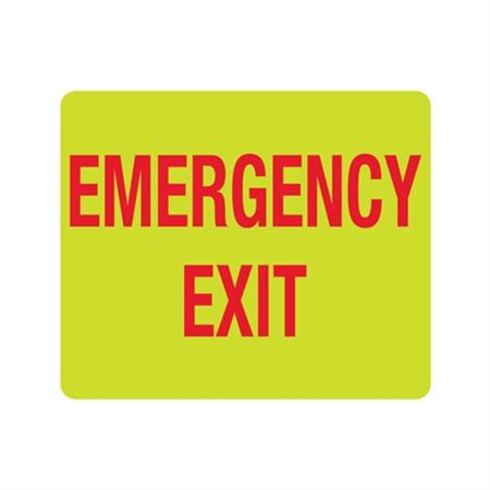 Luminescent Emergency Exit 10x12 Sign