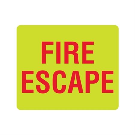 Luminescent Fire Escape 10x12 Sign