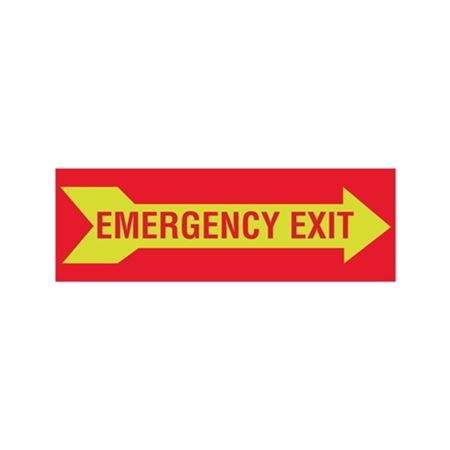 Luminescent Emergency Exit Right Arrow 4x12 Vinyl