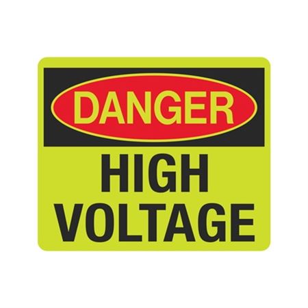 Luminescent Danger High Voltage 10x12 Sign