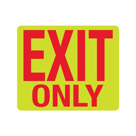 Exit Only Sign - 10 x 12