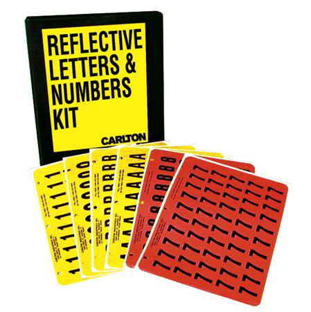 Engineer Grade Reflective Letter & Number Kit Yellow