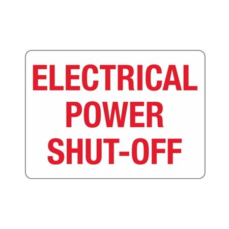 Electrical Power Shut-Off Sign