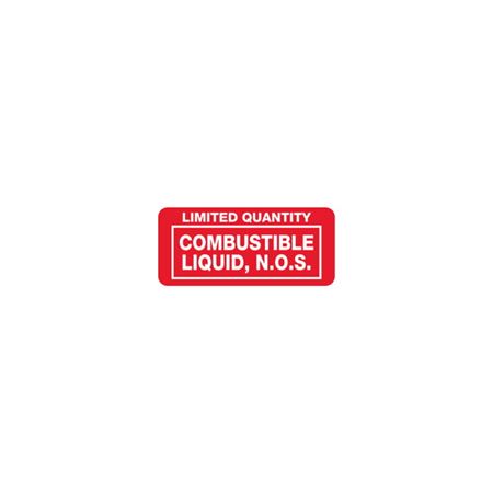 Limited Quantity - Combustible Liquid, N.O.S. 1 x 2 1/4