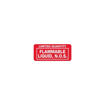 Limited Quantity - Flammable Liquid, N.O.S. 1 x 2 1/4