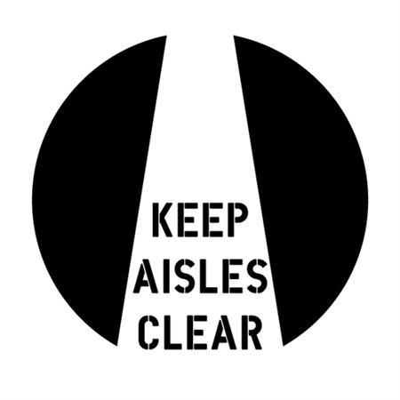 Keep Aisles Clear Stencil - 2' x 2'