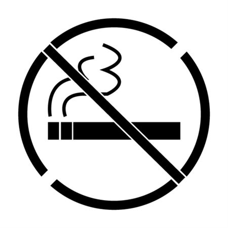 No Smoking Stencil - 2' x 2'