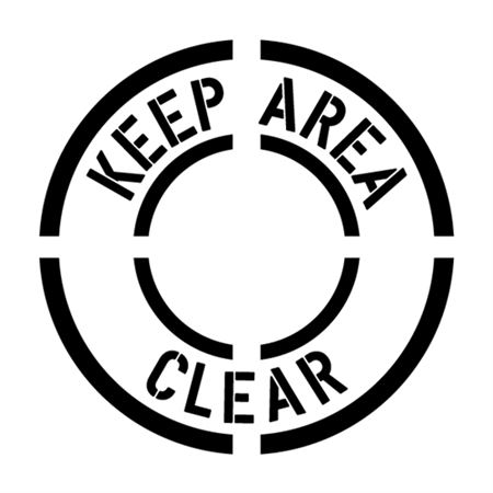 Keep Area Clear Stencil - 2' x 2'