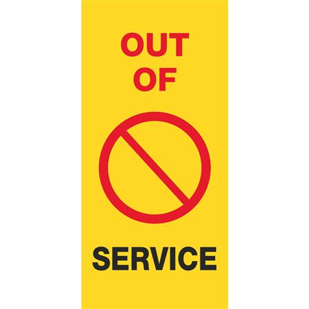 Safety Floor Signs - Out of Service 25.5 x 10 x 1.5
