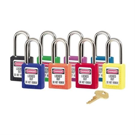 Indestructible Lightweight Lockout Locks Keyed Differently