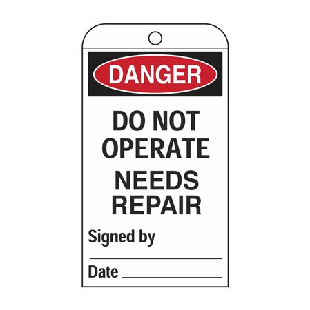 Do Not Operate - Needs Repair - 3 1/8 x 5 5/8