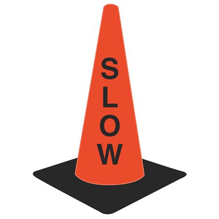 Lettered Traffic Cones - Slow