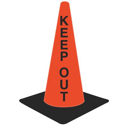 Lettered Traffic Cones - Keep Out