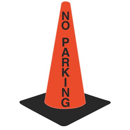 Lettered Traffic Cones - No Parking