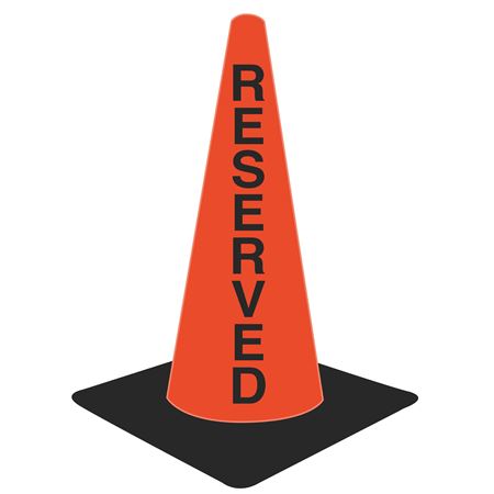 Lettered Traffic Cones - Reserved
