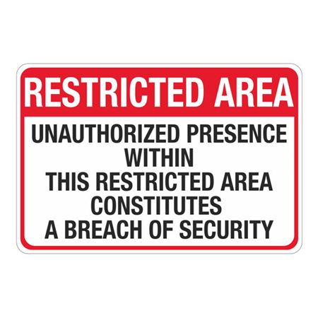 MARSEC - Restricted Area Sign 24" x 36"