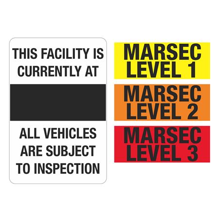 Replacement MARSEC Magnetic Panels for Premises Sign